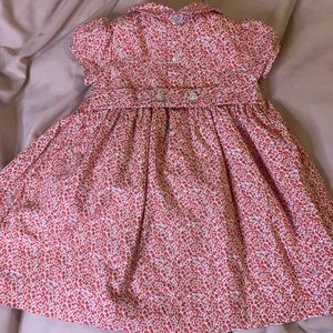 Red toddler buttoned dress